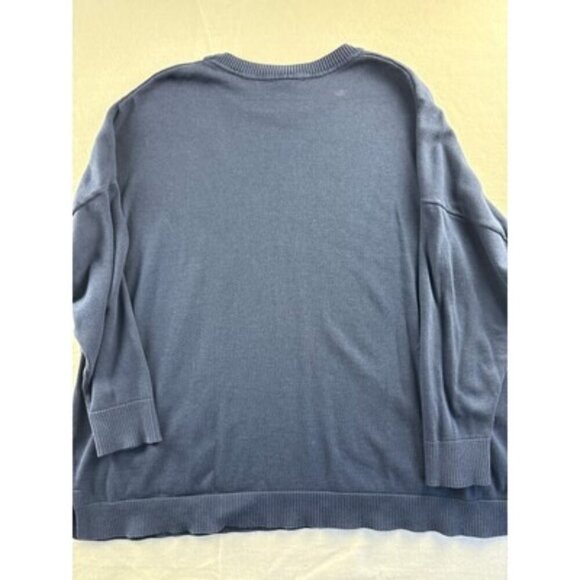 Isaac Mizrahi Live! Womens Navy Blue 3XL Cotton Viscose Blend Pullover Sweater W - Picture 4 of 4